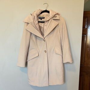 Karl Lagerfeld Women's Light Pink Hooded Trench Coat❤️